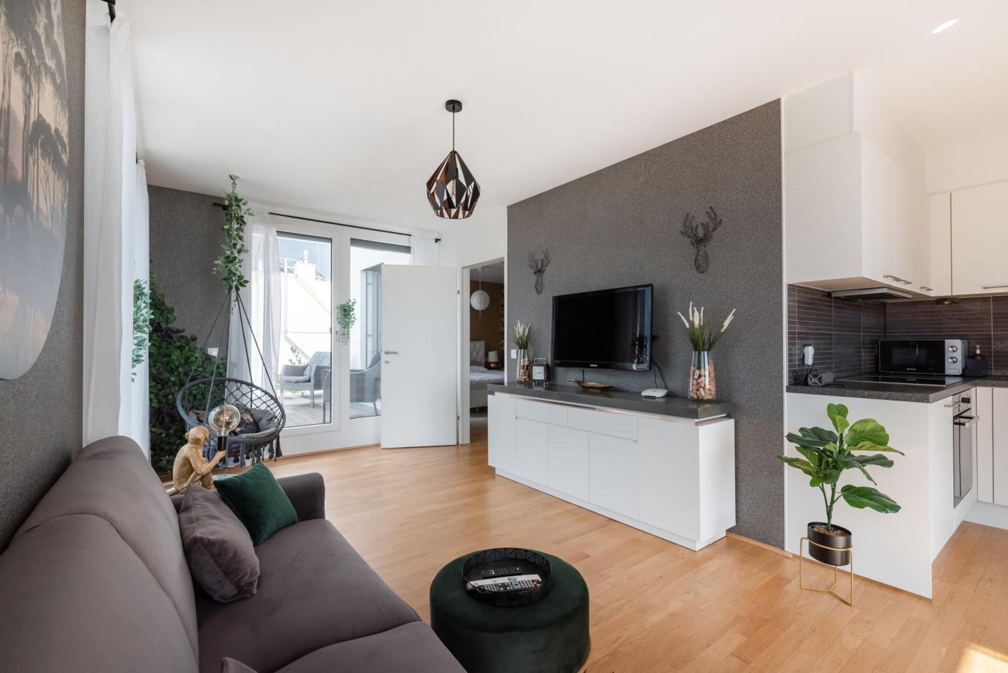 Apartment Mit Traumhafter Dachterrasse & Weitblick Vienna Luaran gambar