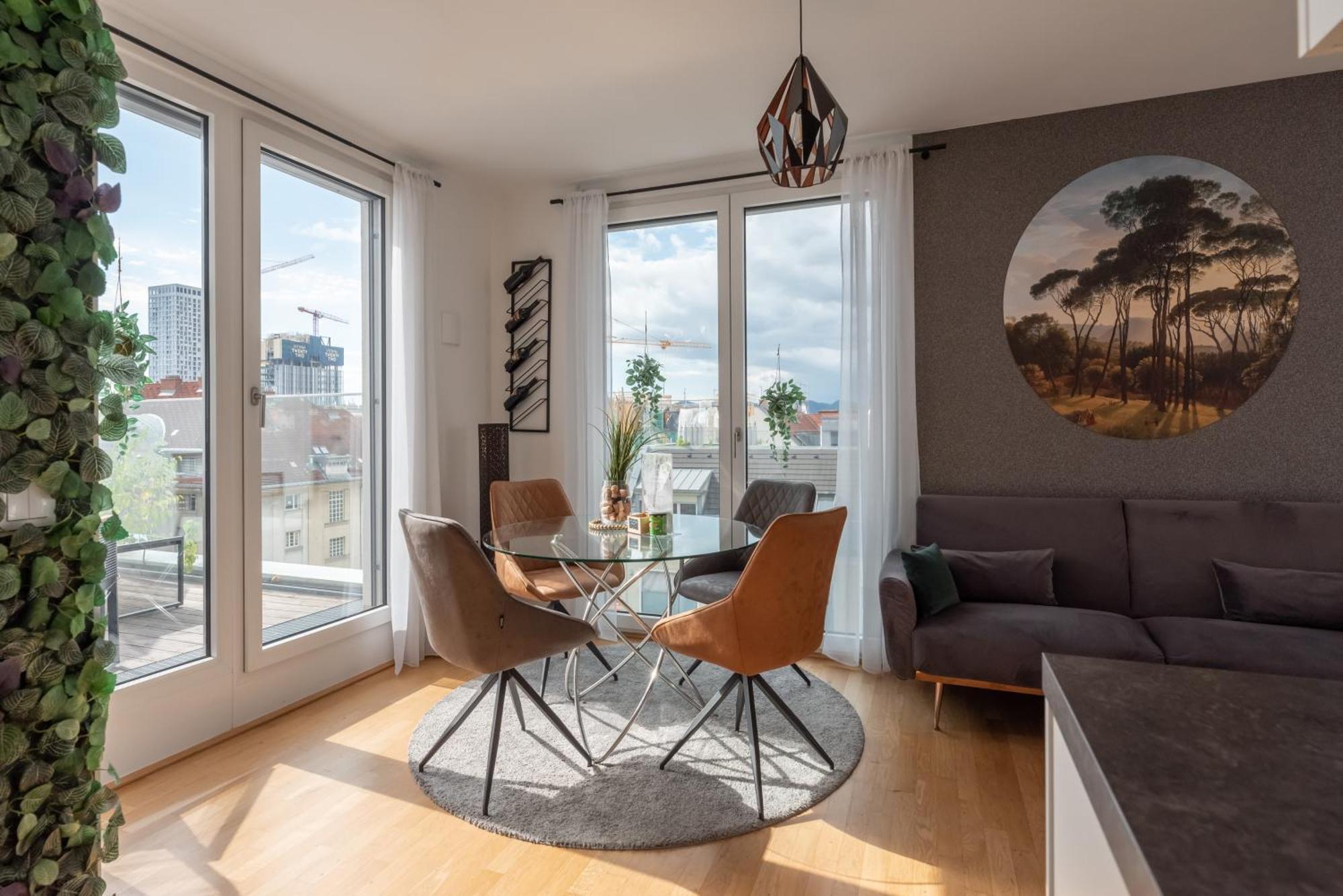 Apartment Mit Traumhafter Dachterrasse & Weitblick Vienna Luaran gambar