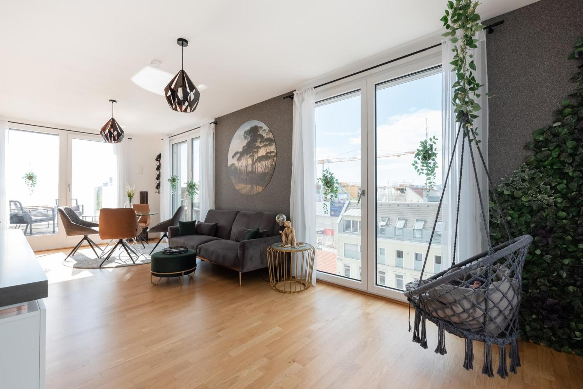 Apartment Mit Traumhafter Dachterrasse & Weitblick Vienna Luaran gambar